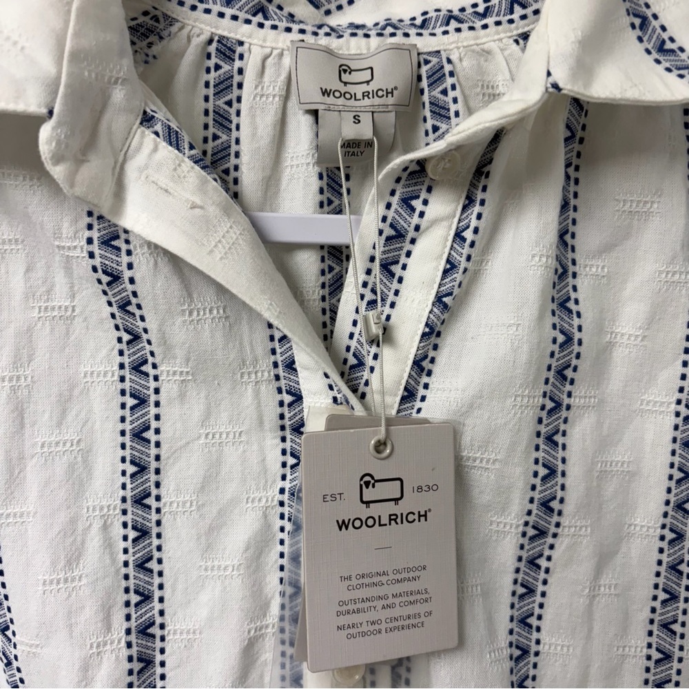 Woolrich NWT Geo Jacquard Mini Dress Milky Cream Size Small - Picture 4 of 7